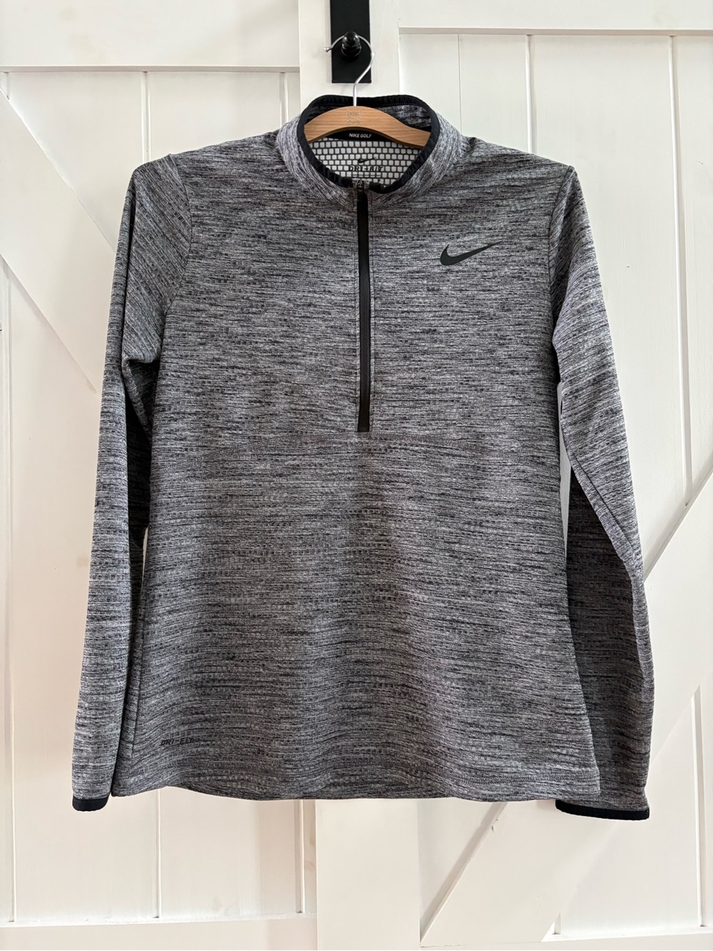 Nike Golf Dri-Fit Grey 1/4 Zip Pullover Long Sleeve Top